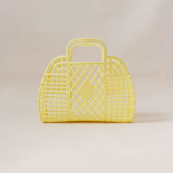 Retro Basket Bag Yellow