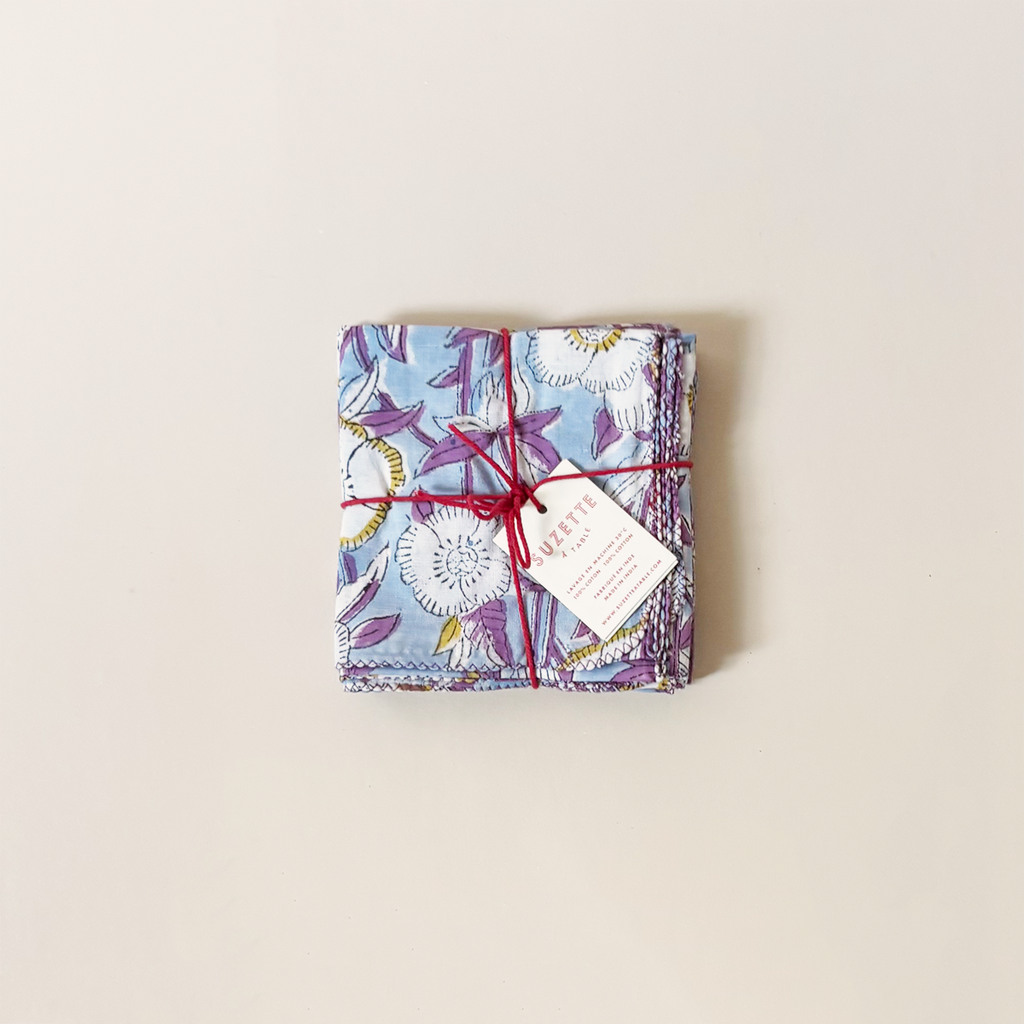 Bégonnia Violet Napkin Set/4