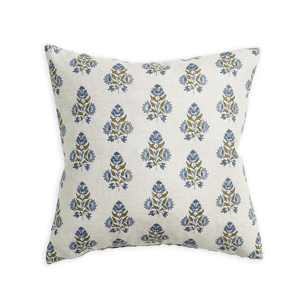 Ankara Moss Azure Pillow Cover