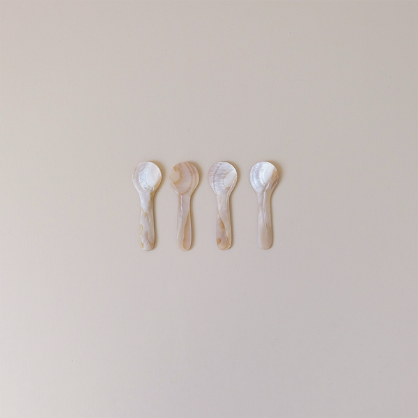 Pink Shell Spoon Set/4 Small