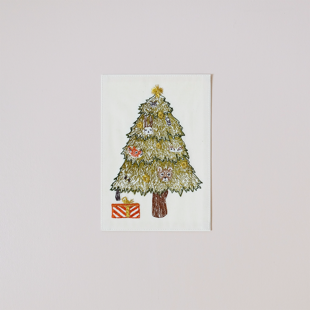 Peek a Tree Embroidered Note Card
