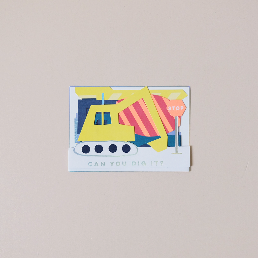 Construction Concertina Note Card