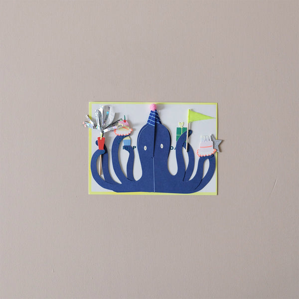 Party Octopus Note Card