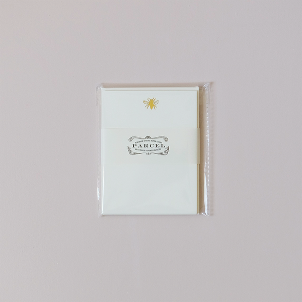 Gold Bee Note Card Set
