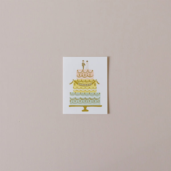 Congrats Wedding Cake Note Card