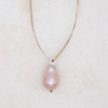 Baroque Pearl on Ribbon Necklace