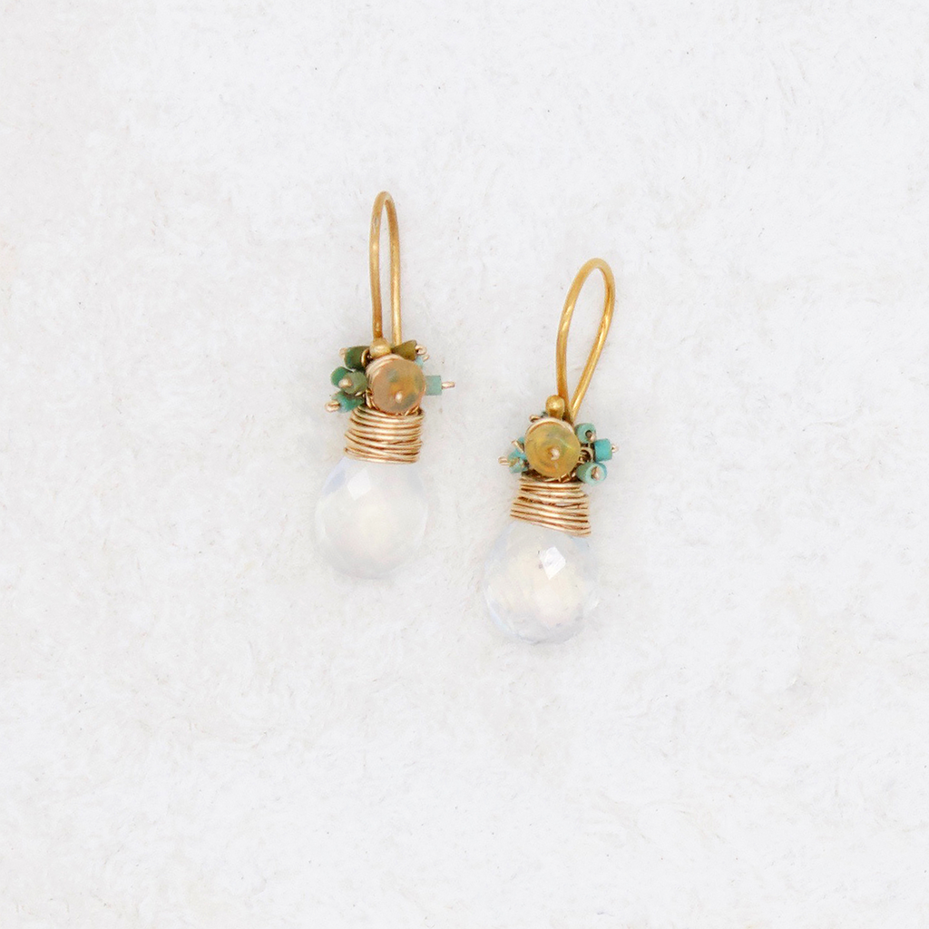 Rainbow Moonstone Earrings