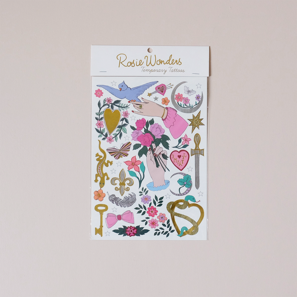 Victorian Jewelry Temporary Tattoo Sheet