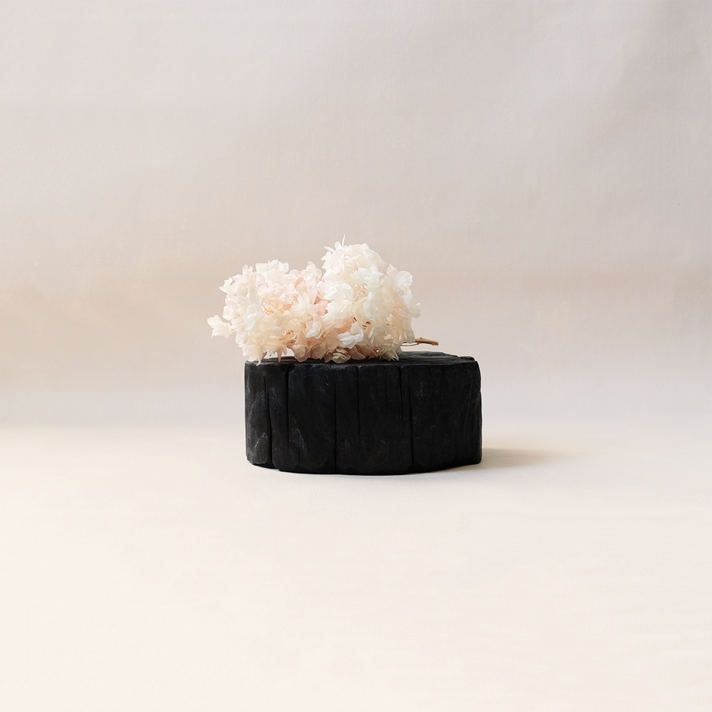 Round Wood Base Charcoal