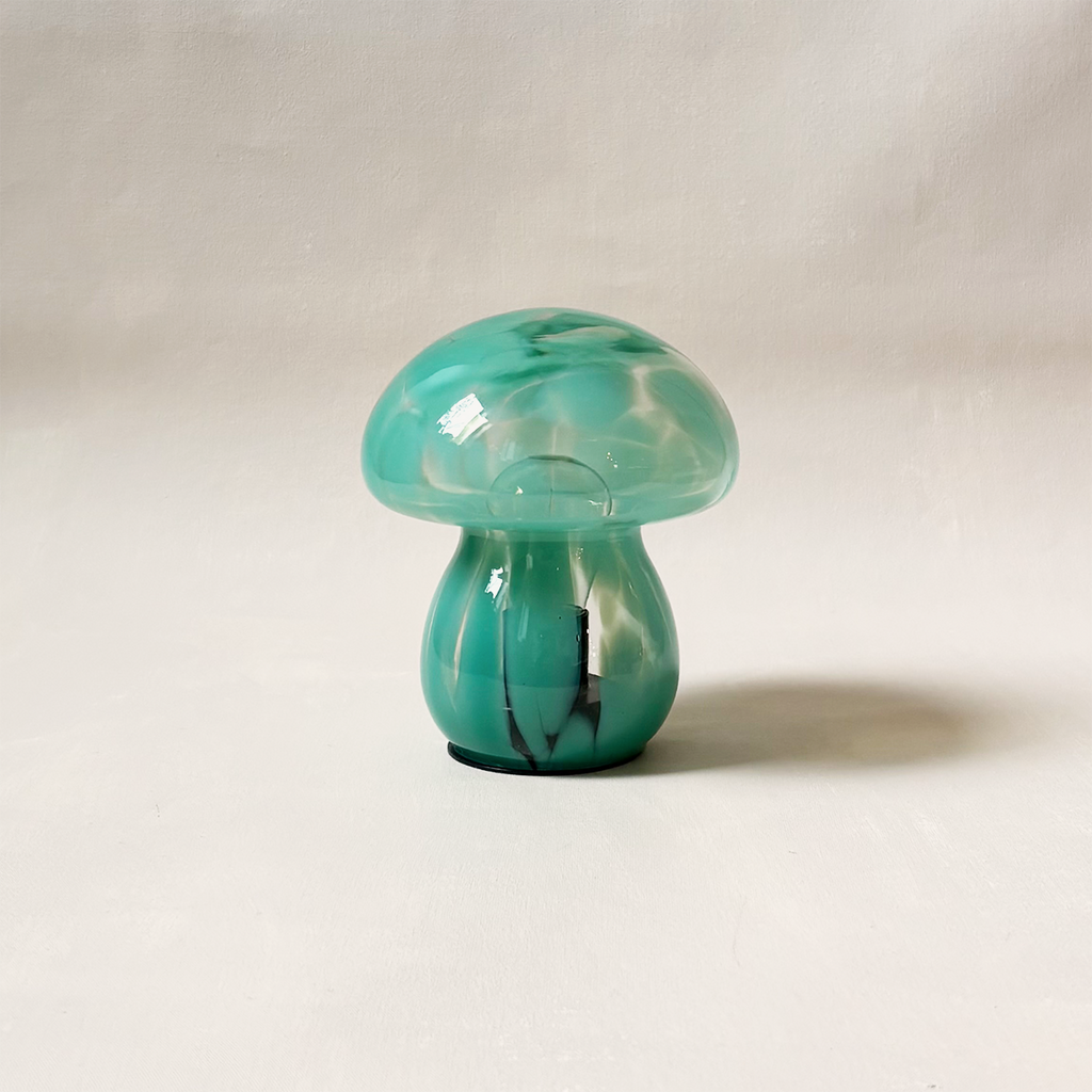 Cordless LED Mushroom Lamp Teal