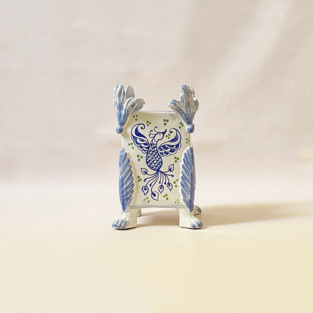Blue Phoenix Cachepot
