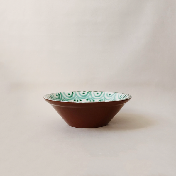 Casa Nuno Green & White Bowl