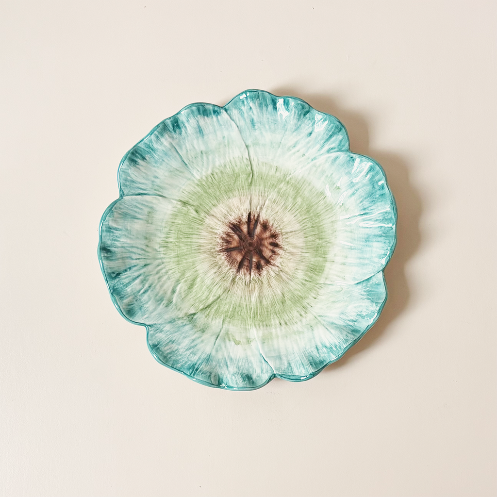 Elisabetta Flower Dinner Plate Green