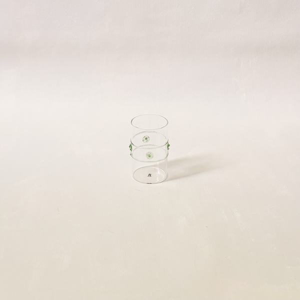 Green Dot & Rope Votive Holder