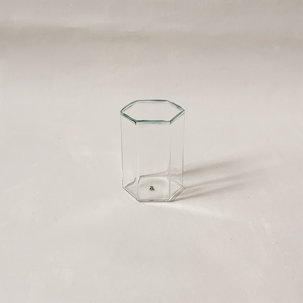 Hexagon Tumbler Clear & Green