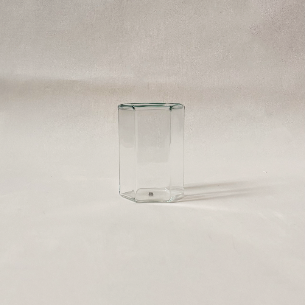 Hexagon Tumbler Clear & Green