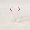 Hexagon Tumbler Clear & Red