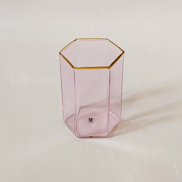 Hexagon Tumbler Pink & Amber