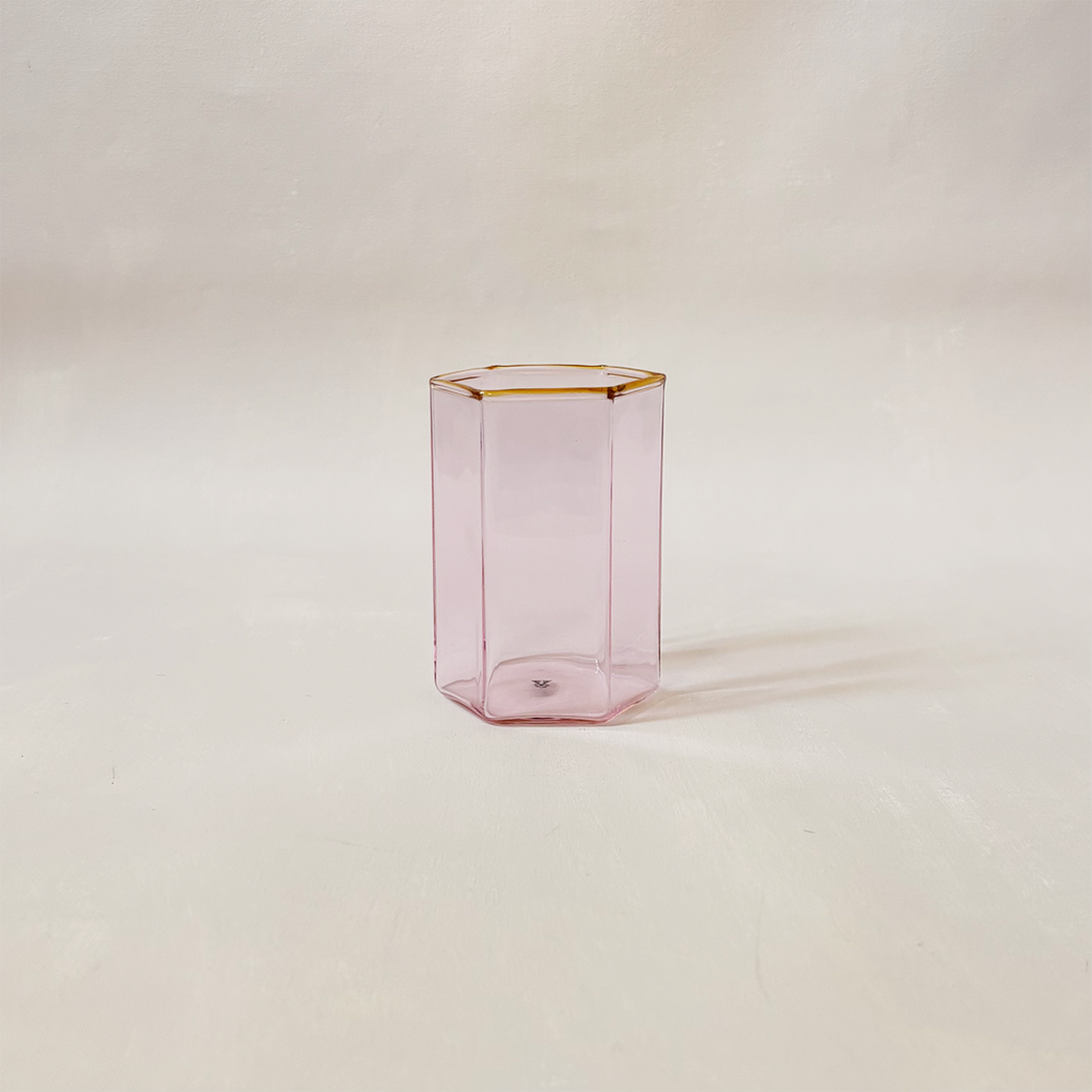 Hexagon Tumbler Pink & Amber