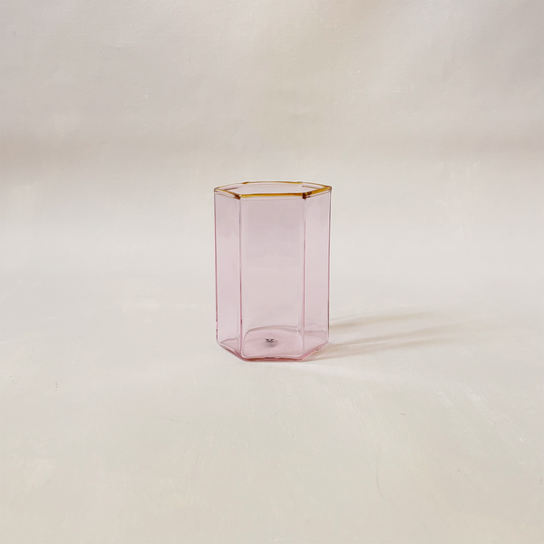 Hexagon Tumbler Pink & Amber