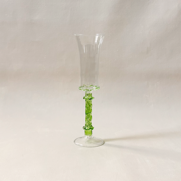 Ophelia Champagne Flute Green