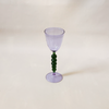 Palazzo Wine Glass Lavender & Green
