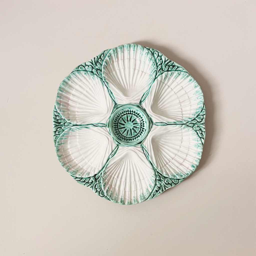 Pink & Green Scallop Plate