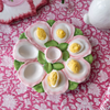 Pink & White Egg Plate