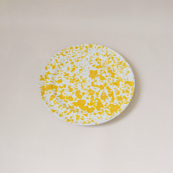 Taverna Speckled Dinner Plate Yellow/White