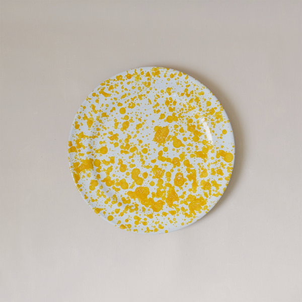 Taverna Speckled Dinner Plate Yellow/White
