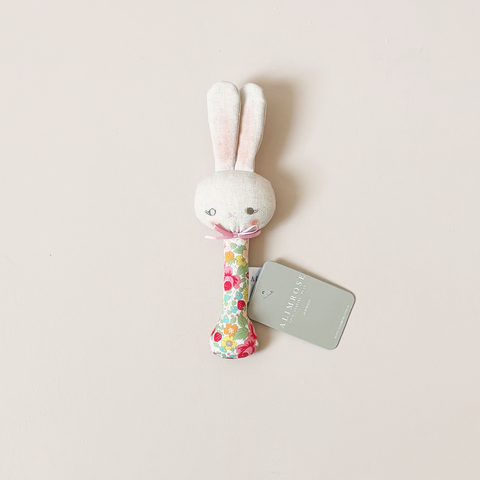 Bunny Stick Rattle Spring Blossom