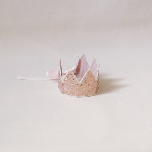 Sequin Crown Rose Gold