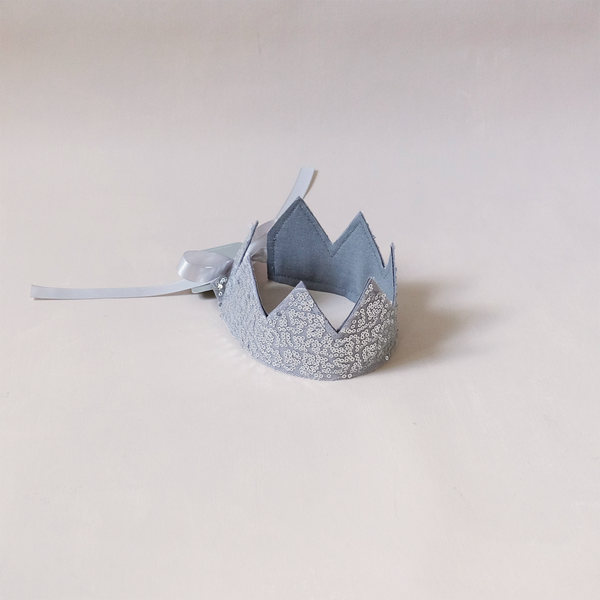 Sequin Crown Silver