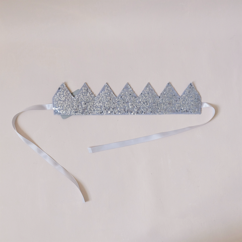 Sequin Crown Silver