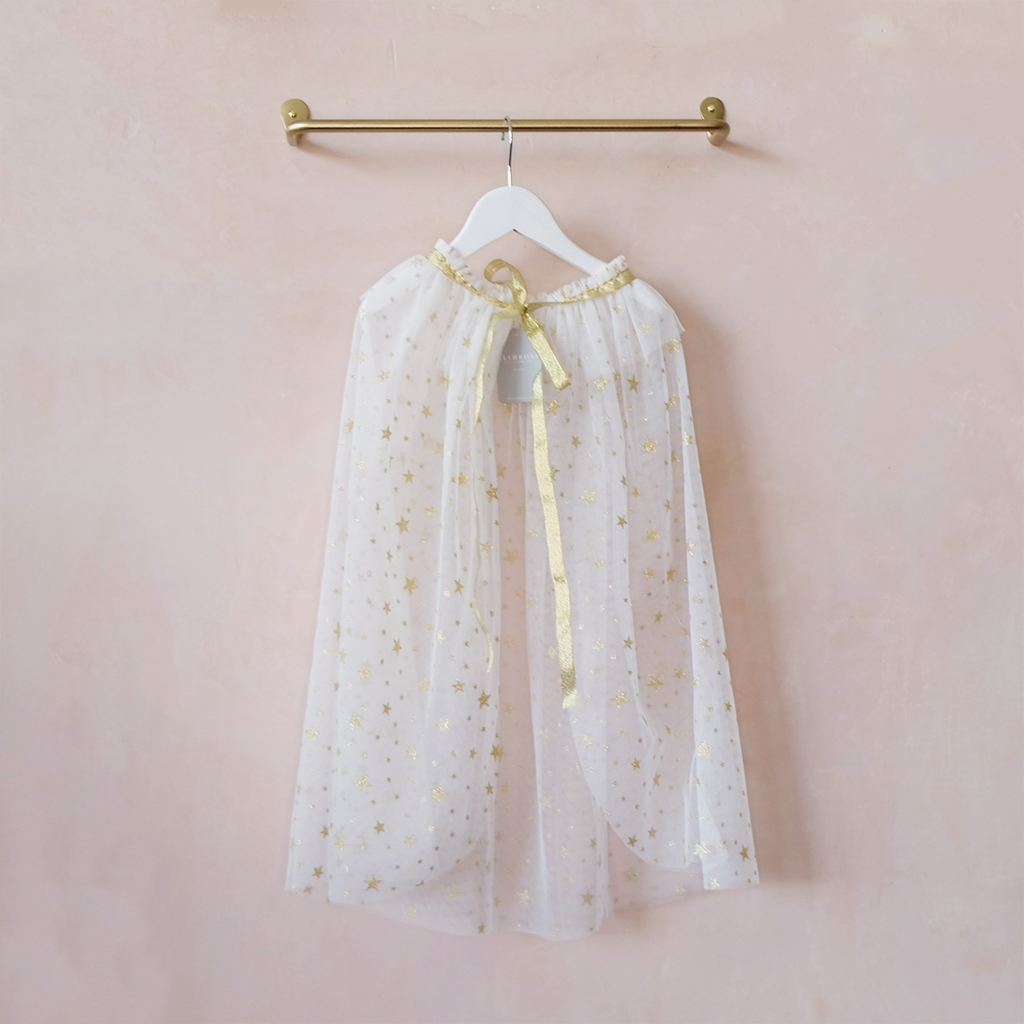 Tulle Star Cape White