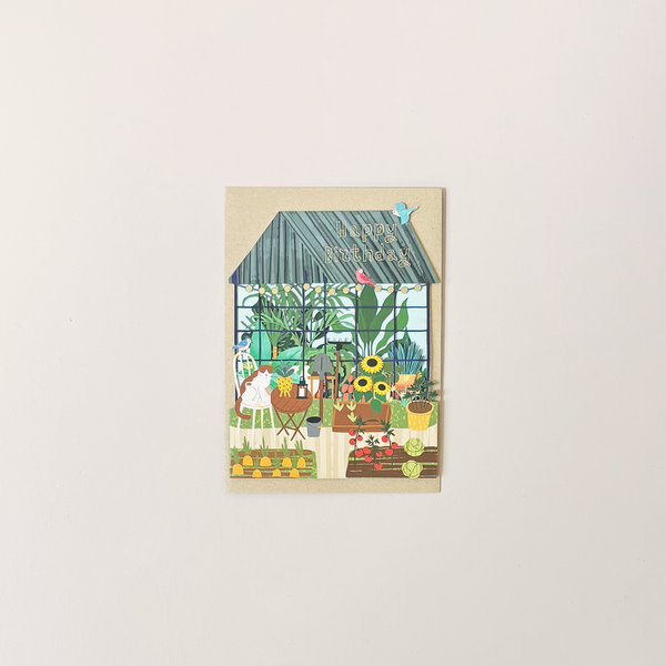 Garden Paper Cut Note Card