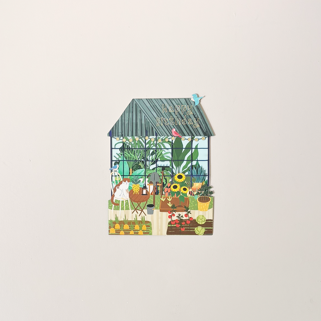 Garden Paper Cut Note Card
