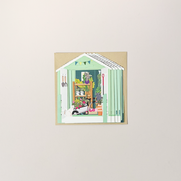 Garden Shed Pop Up Note Card