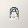 Love Birds Wedding Cake Paper Cut Note Card
