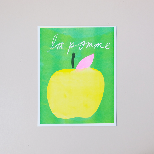 La Pomme Risograph Print