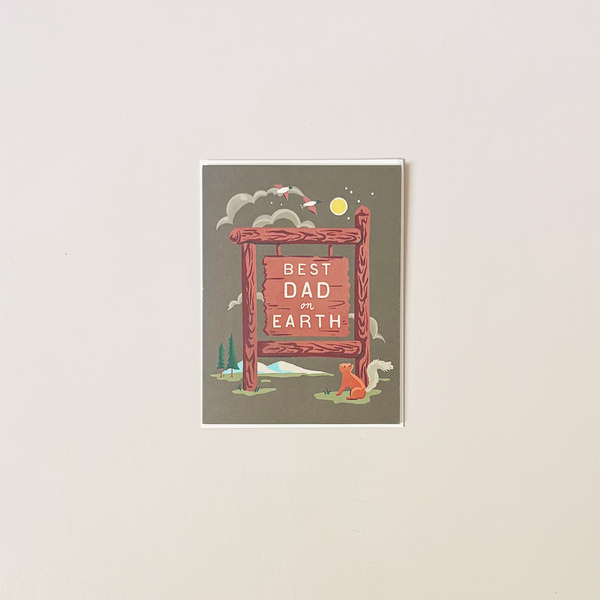 Best Dad on Earth Note Card