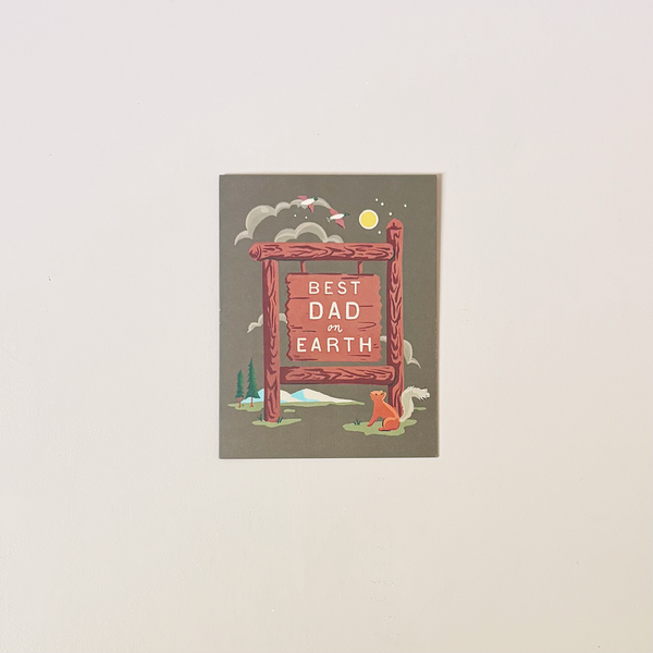 Best Dad on Earth Note Card
