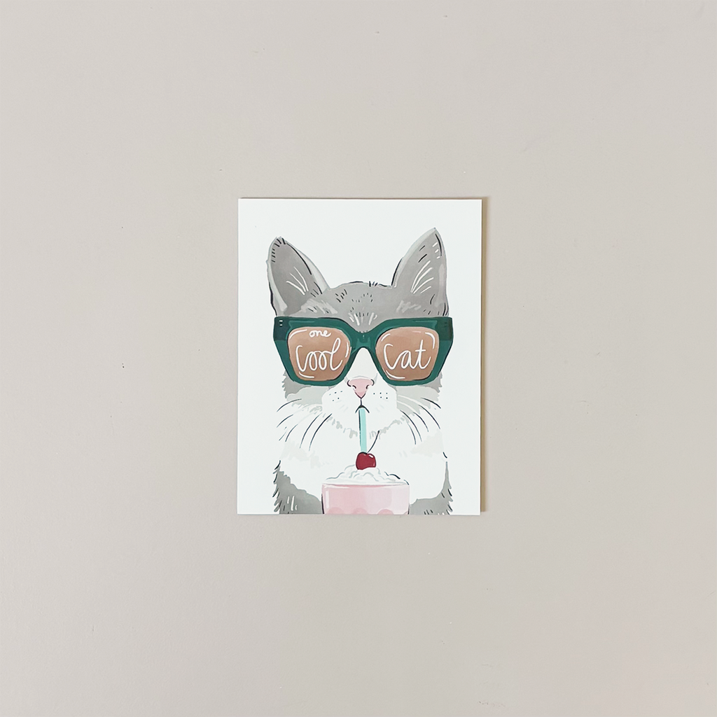 Cool Cat Note Card