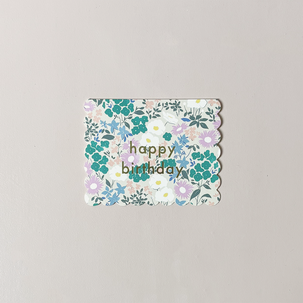 Scallop Floral Birthday Note Card