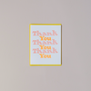 Thank You Thank You Thank You Note Card