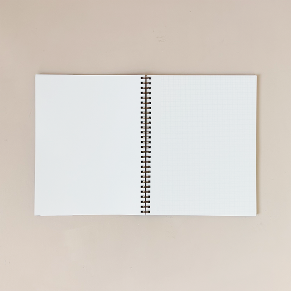 Lavender Gray Notebook Grid