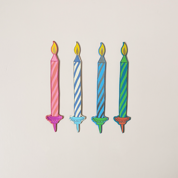 Birthday Candle Leather Bookmark