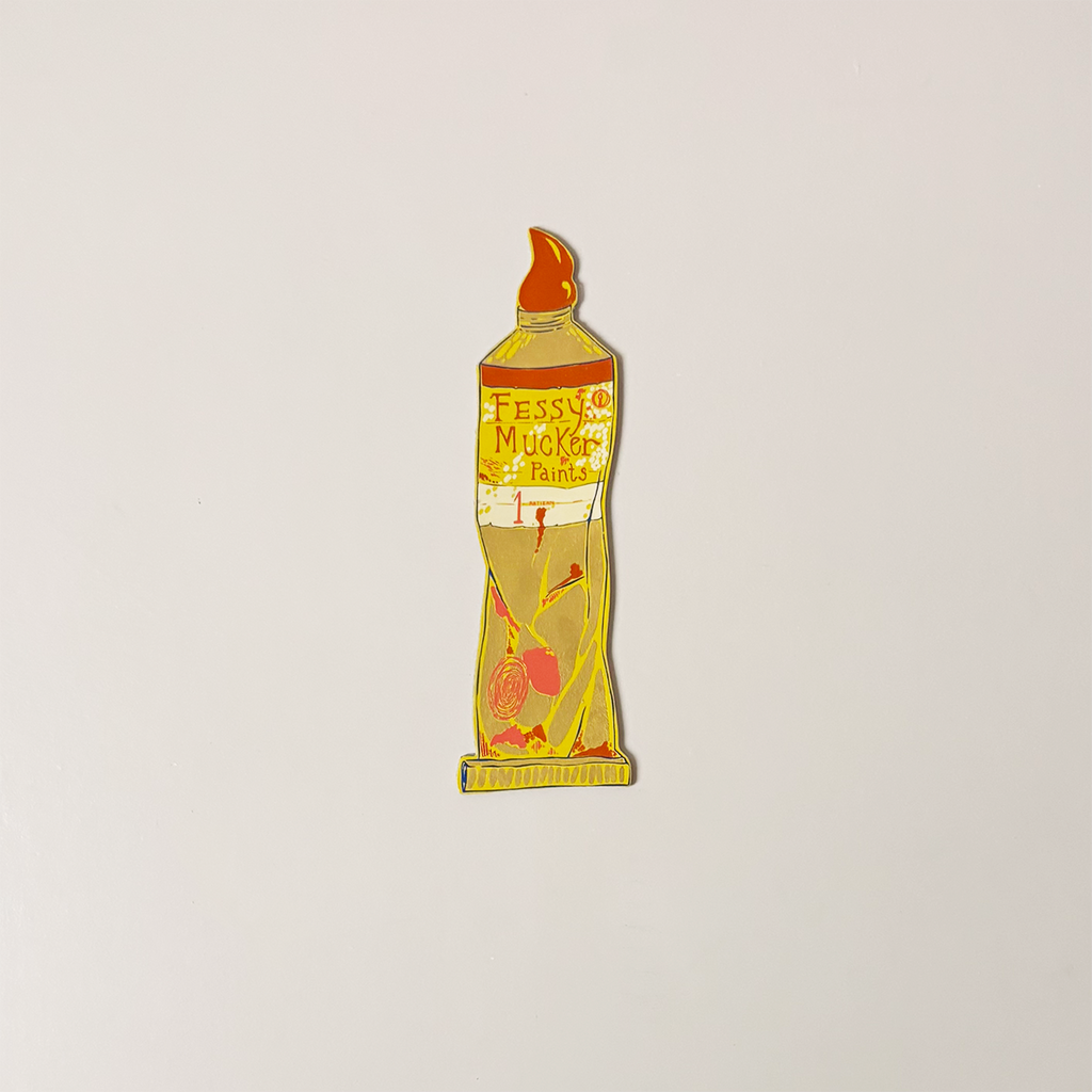 Fessy Mucker Paints Leather Bookmark