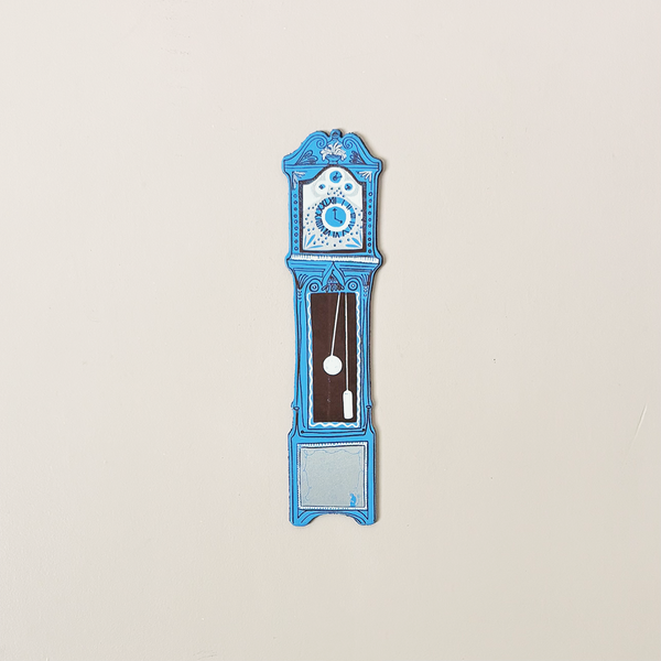 Grandfather Clock Leather Bookmark