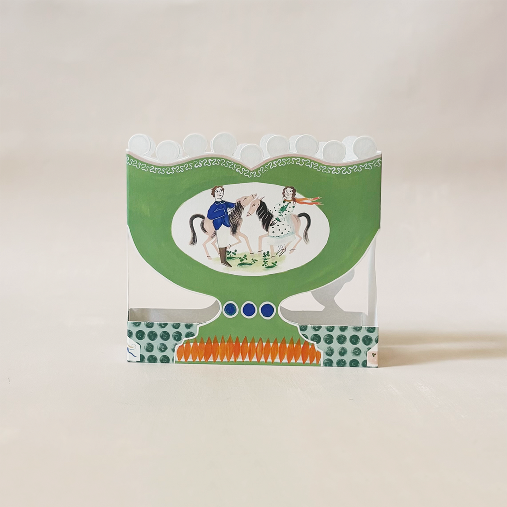 Horses Die Cut Vase Note Card